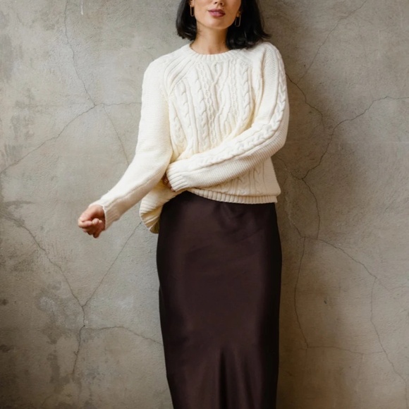 ABLE Claudette Fisherman Sweater - antique white, size S - Picture 3 of 12